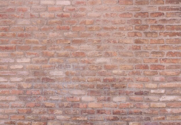 Exterior wall with weathered bricks