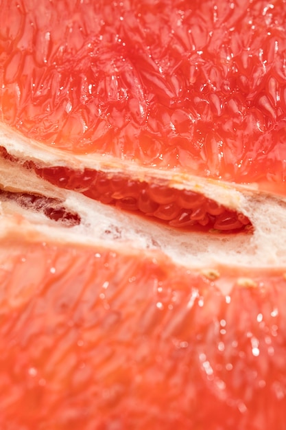 Free photo extreme close-up of grapefruit pulp