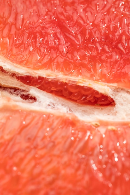 Extreme close-up of grapefruit pulp