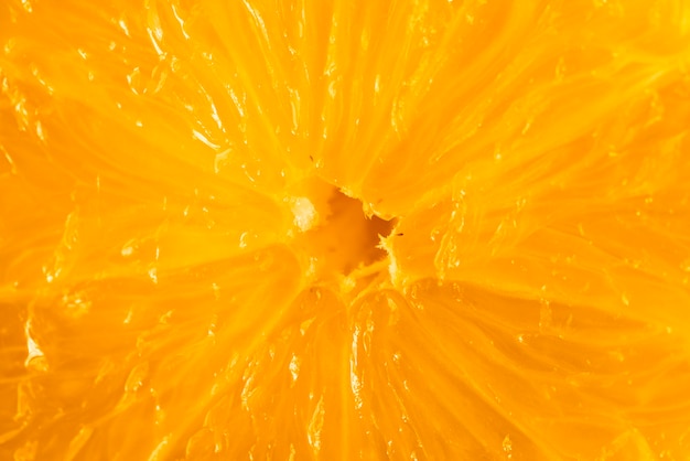 Extreme close-up of orange pulp