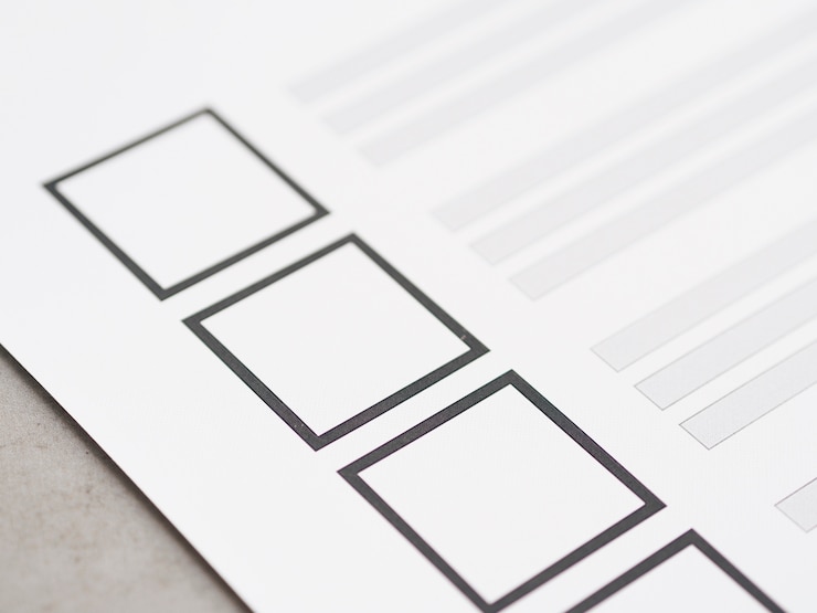 Free Photo extreme close-up uncompleted election questionnaire 