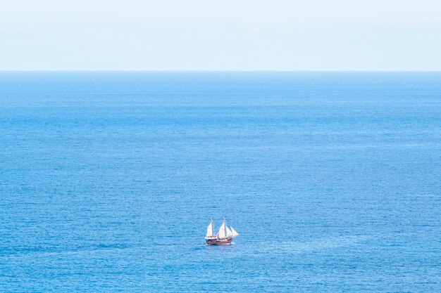 Extreme long shop ship on the sea