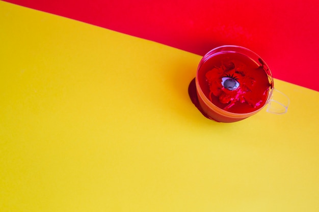 Eye in bowl with blood