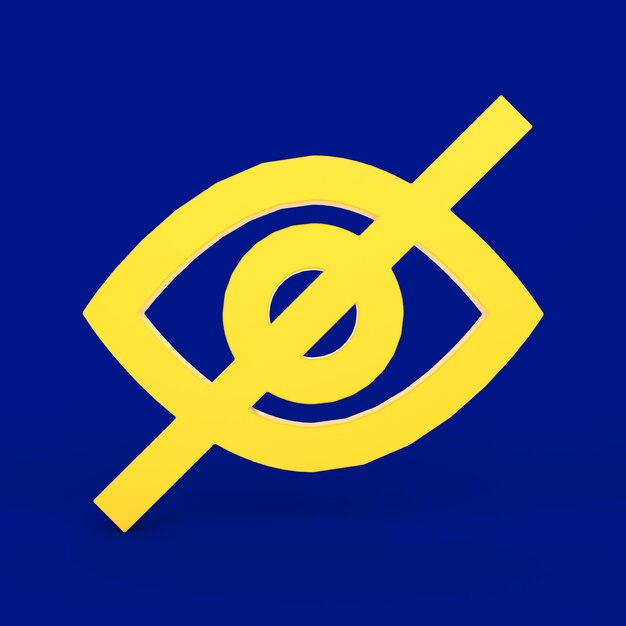 Eye Disabled Icon Front Side