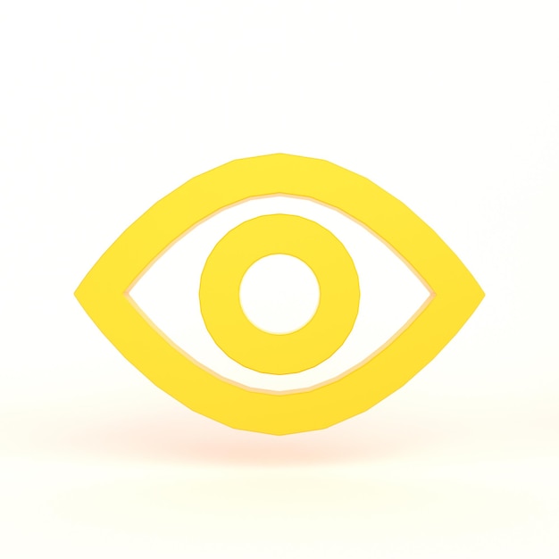 Free photo eye icon front side with white background