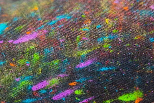 Fabric in multicolored paint