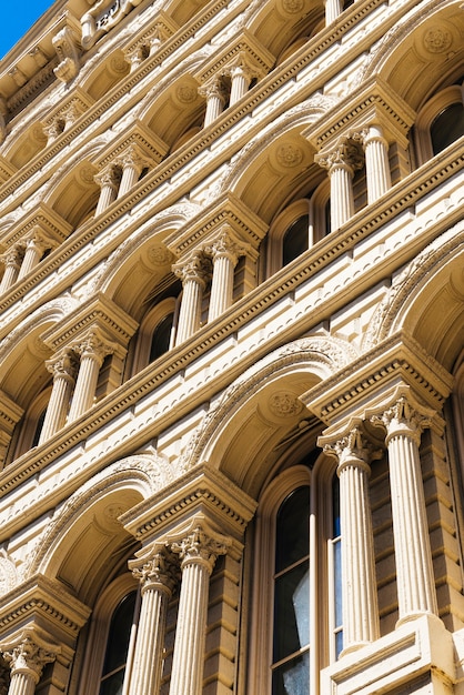 Facade of beautiful historic building