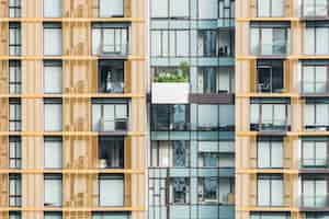 Free photo facade of buildings with balconies