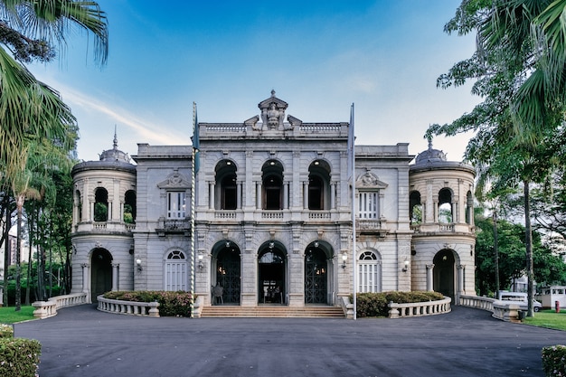 Facade of the historical beautiful building of the Liberty Palace in Brazil