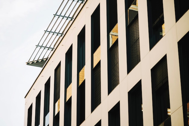 Facade of modern new building