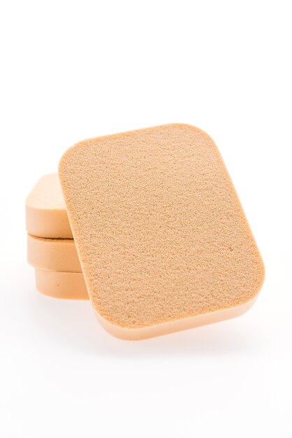 Face sponge powder isolated on white