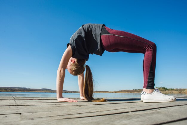 Faceless teenager in wheel position