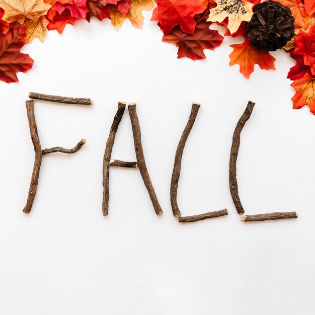 Fall sign concept designed by autumn details