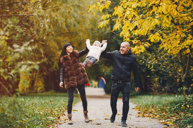 Family in a autumn park