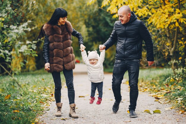 Family in a autumn park