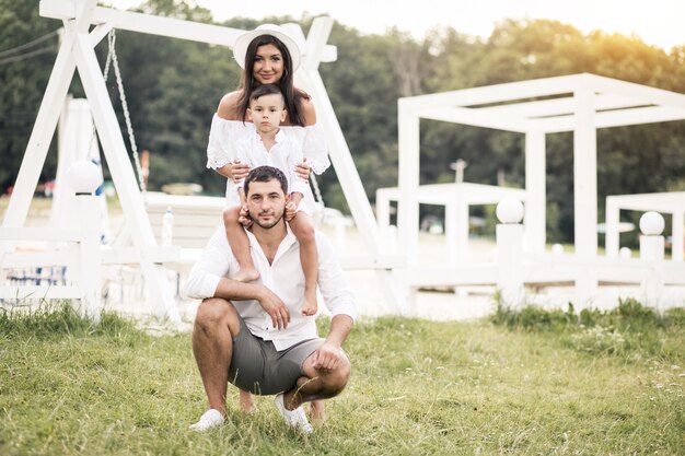 Family at the beach