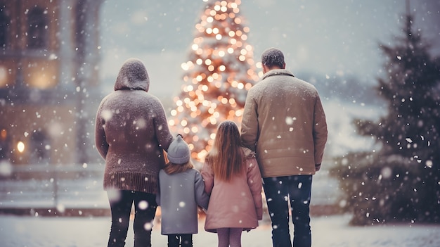 Foto gratuita famiglia che celebra insieme il natale