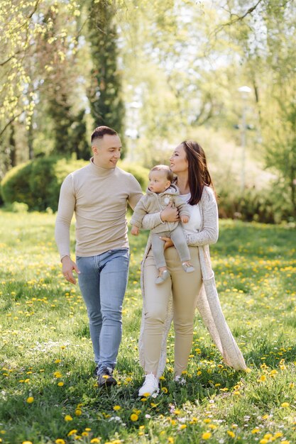 Family Enjoying Walk In Park