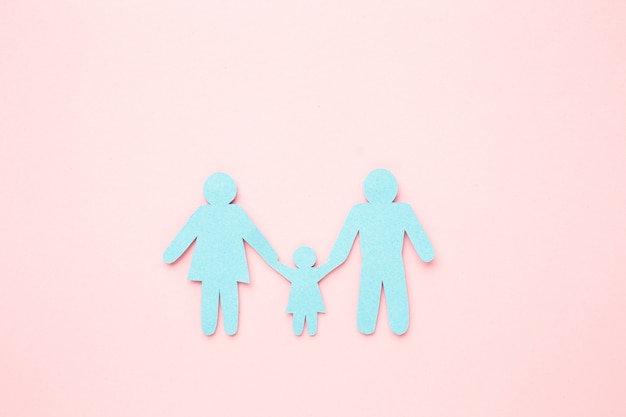 Family figure concept with child