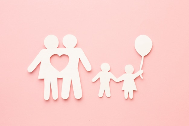 Family figure concept with children