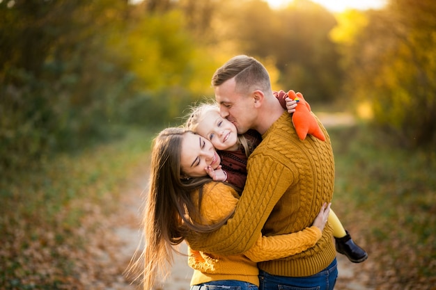 Free photo family in forest