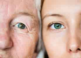 Free photo family generation green eyes genetics concept