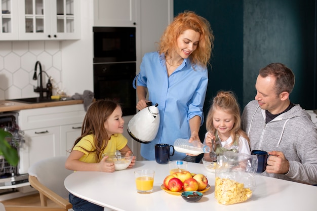 Family having quality time together