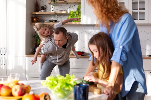 Free photo family having quality time together