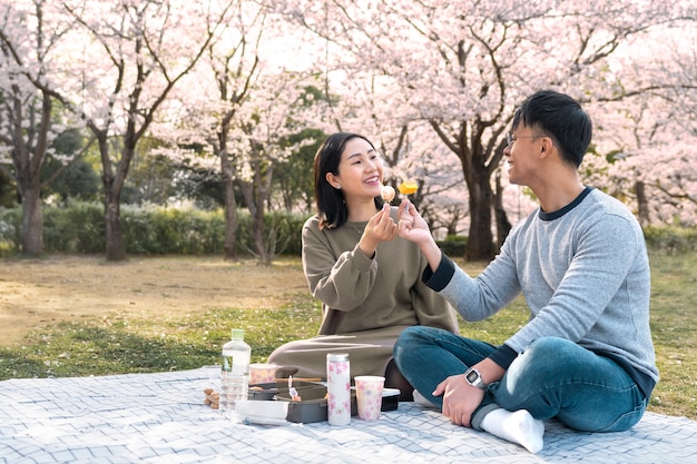 Family having some quality time together outdoors