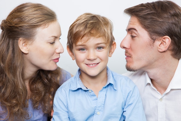 家族子供の夫の男の子シャツ