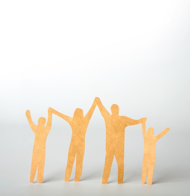 Free Photo family made with pieces of wood