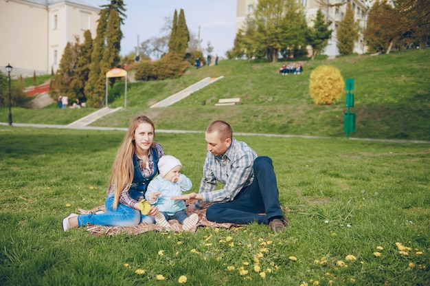 family in a park