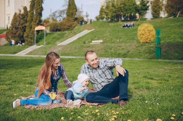 family in a park