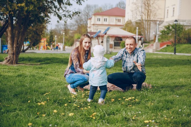 family in a park