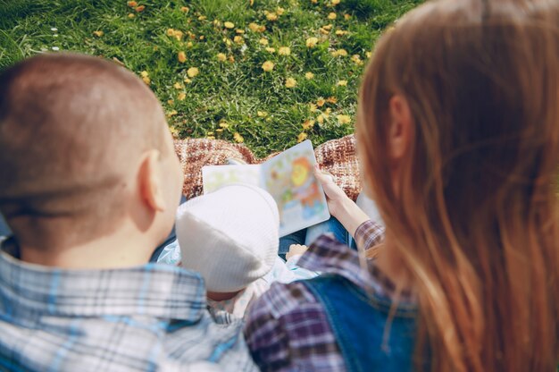 Free photo family in a park