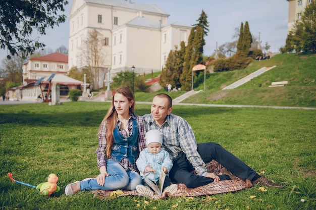 family in a park