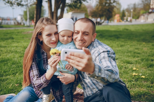 family in a park