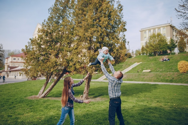 family in a park