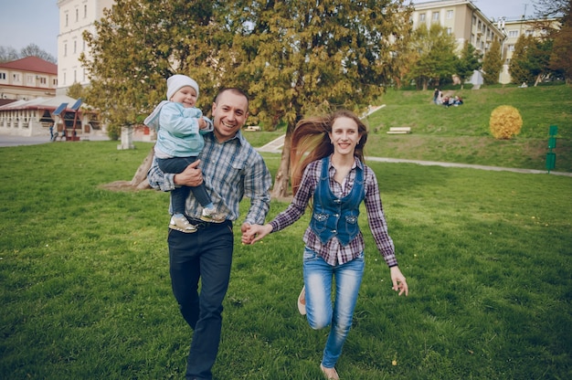 family in a park