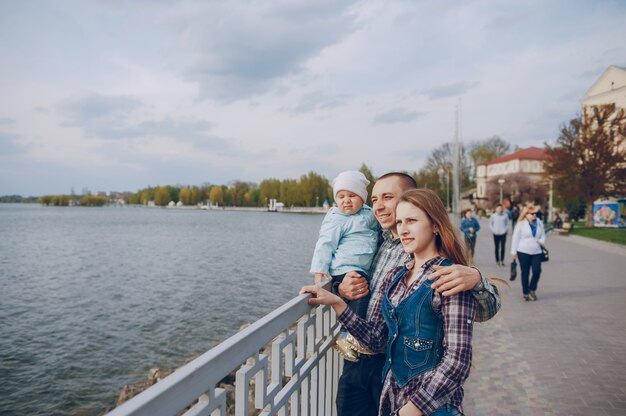 family in a park