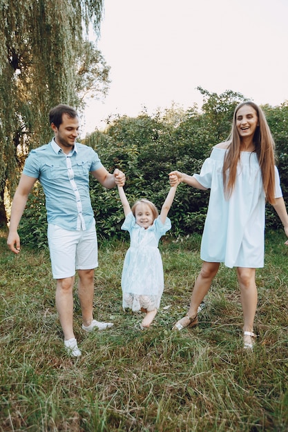 family on a park