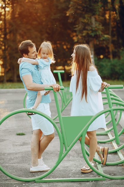 family on a park