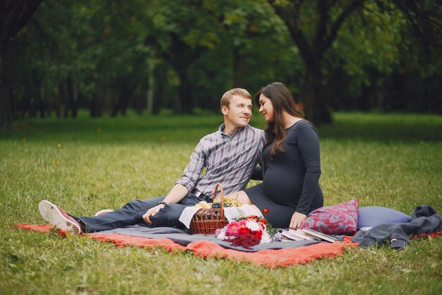 family in a park