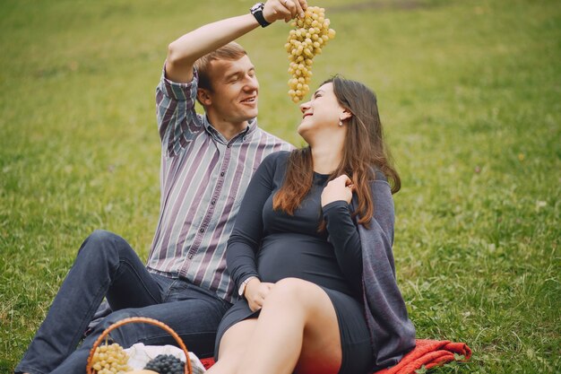 family in a park