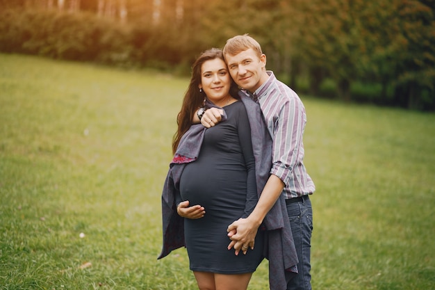 family in a park