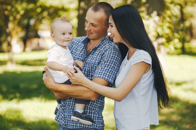 family in a park