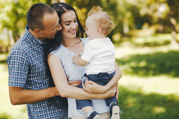 family in a park