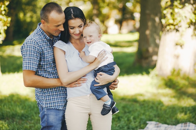 family in a park