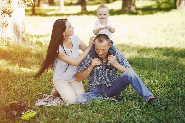 family in a park