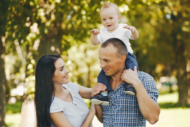 family in a park